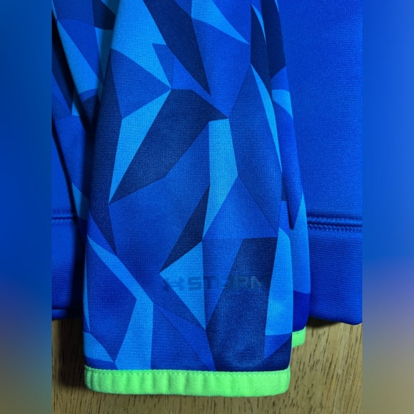 Under Armour Hoodie Youth XL Loose Coldgear Athletic Wear Blue/ Green - Picture 5 of 9